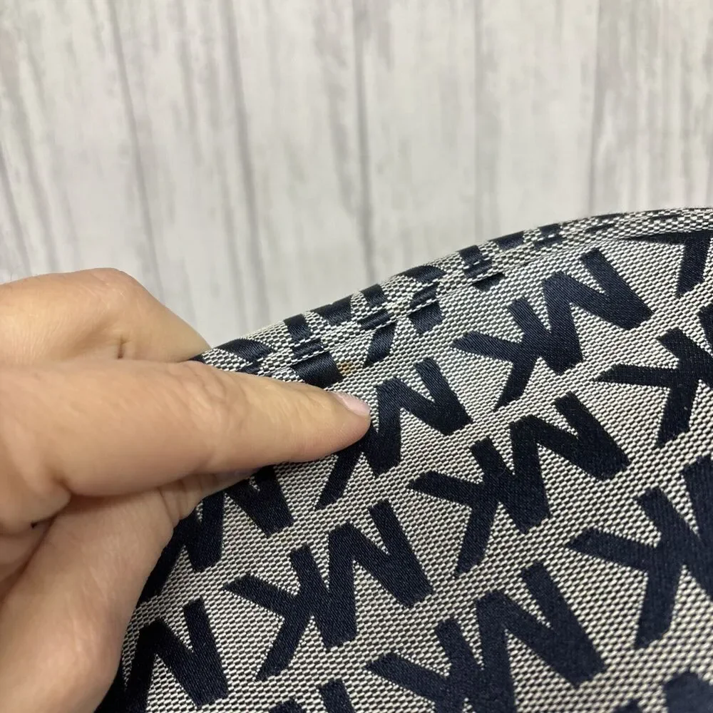 Womens Michael Kors Signature Navy Small Tote
